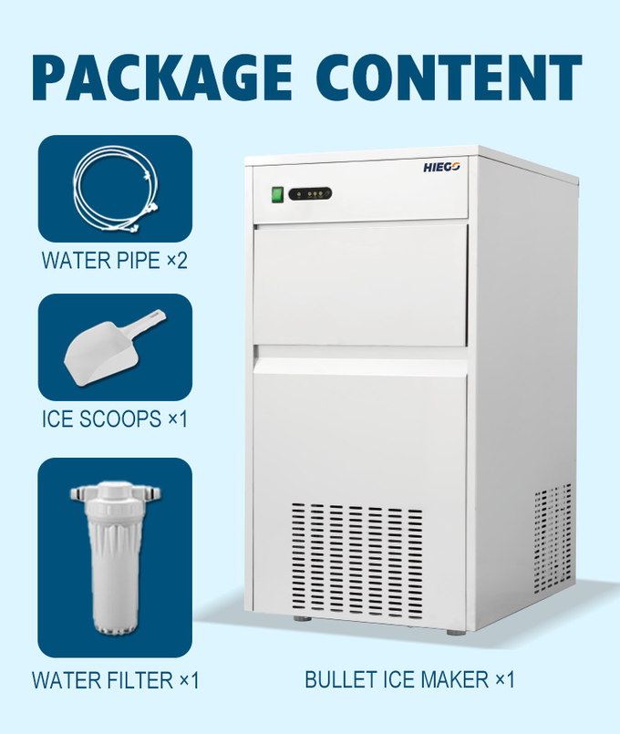 기계 공기 냉각을 만드는 상업적인 반대 덩어리 제빙기 50kg 탄알 제빙기 8