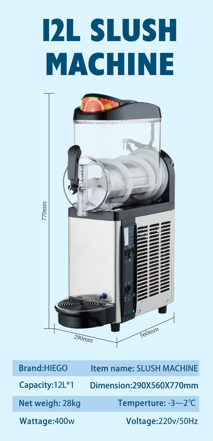 기계를 만드는 12l 상업적인 진창 기계 언 음료 얼음 Slushie 7