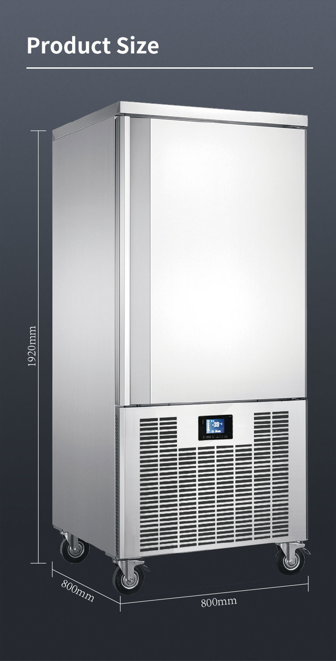 15의 쟁반 급속 냉동고 냉각장치 빠른 어는, 1500w 상업적인 돌풍 냉각장치 11