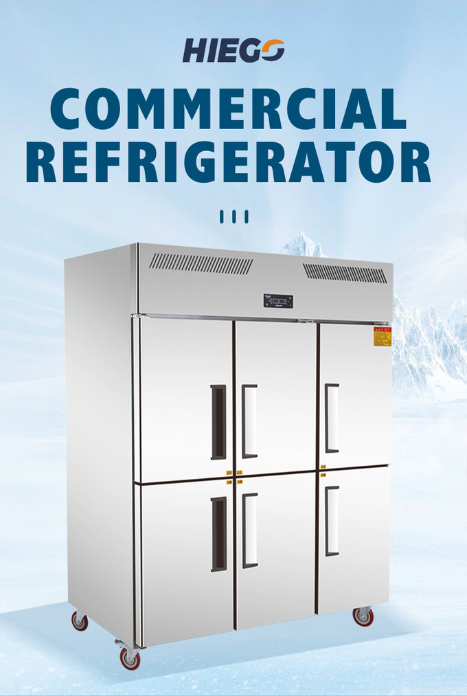 1600L 상업적 립식 냉동기 스테인레스 강 6 문 냉장고 0