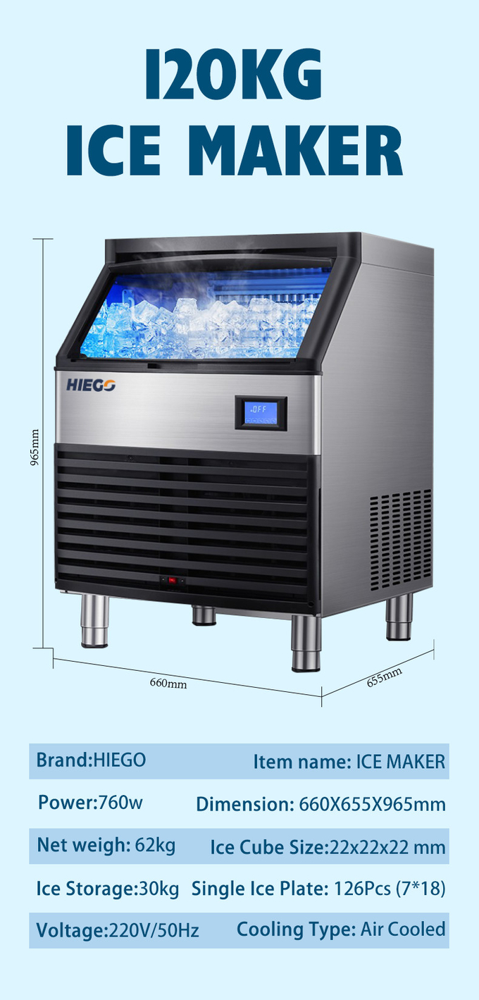 스테인레스 강 ABS 얼음 생성 장치 기계 90 킬로그램 상업적 얼음 제빙기 7