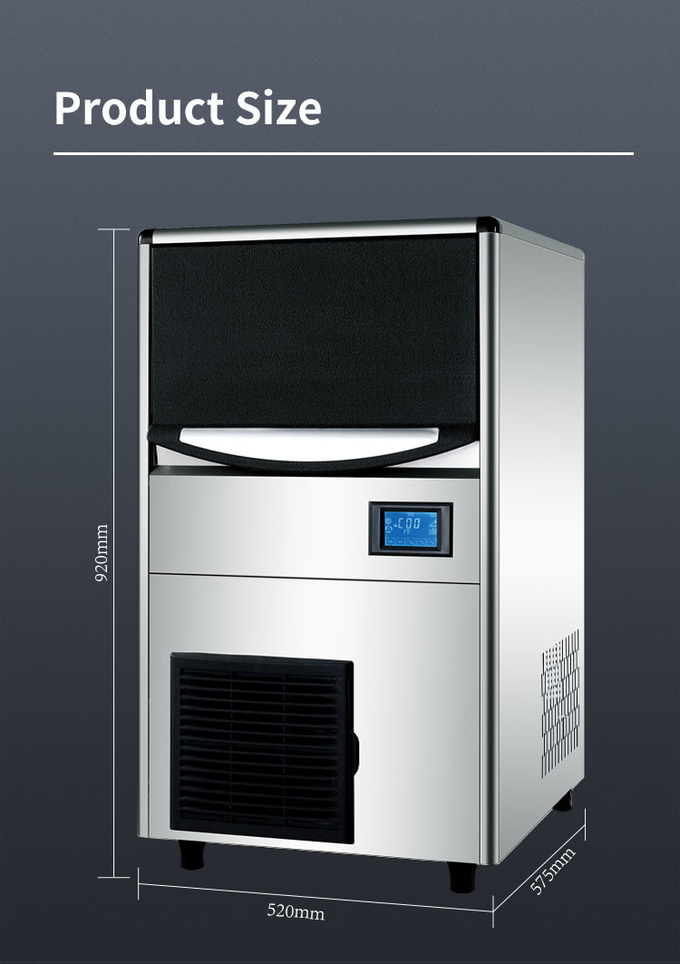 바 판매점 60 킬로그램 공기 냉각법을 위한 상업적 150Lb 자동 제빙장치 7