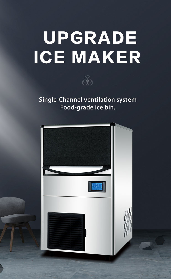 판매를 위한 대중음식점 막대기 다방을 위한 기계를 만드는 일 LCD 상업적인 제빙기 당 가정 사용 80kg 1