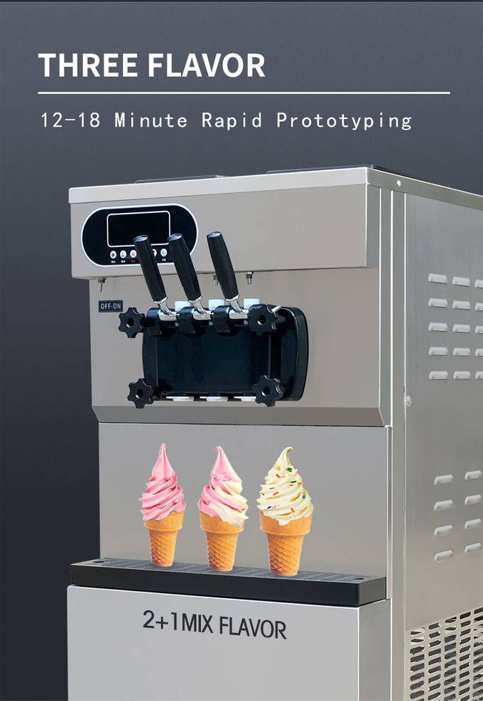 36-38l 상업적인 탁상용 아이스크림 기계 3 풍미 상업적인 언 커스터드 기계 3