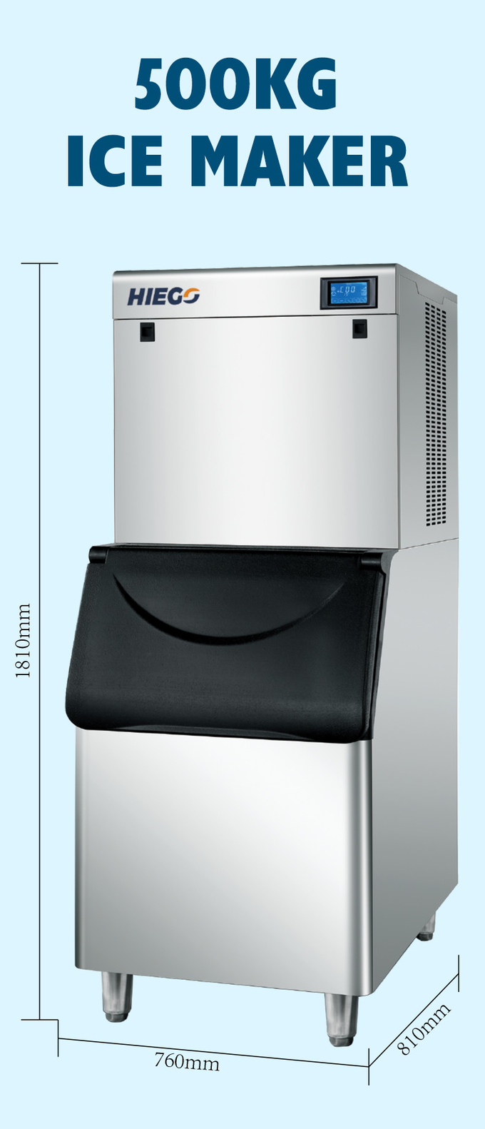 공기 냉각 자동 제빙기 500Kg 스테인레스 스틸 상업용 아이스 볼 메이커 6