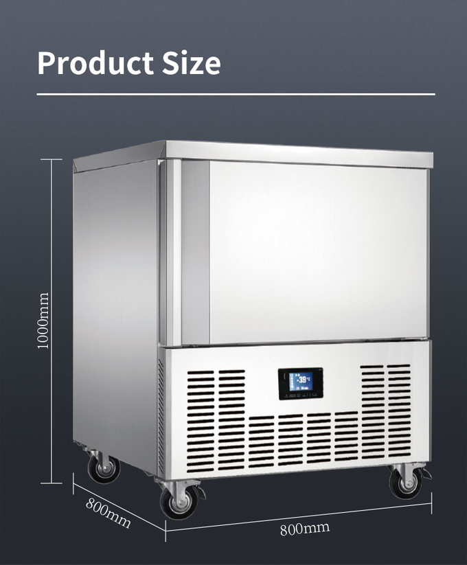 R404A 블라스트 냉동고 냉각기 5 트레이 공기 냉각 블라스트 냉동고 산업 0