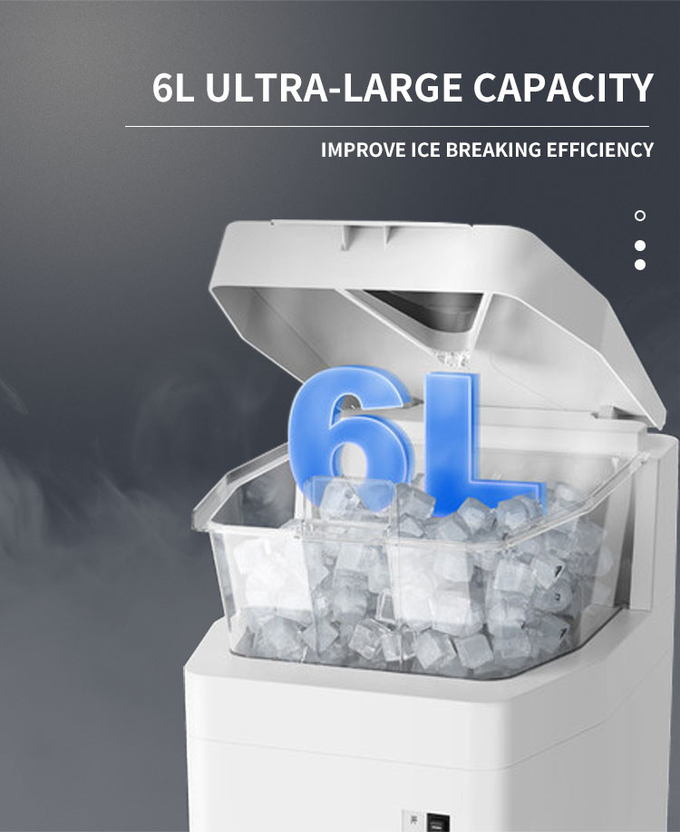 15l 입방체 얼음 면도기 기계 320rpm 전기 얼음 분쇄기 기계 6Kg/분 8