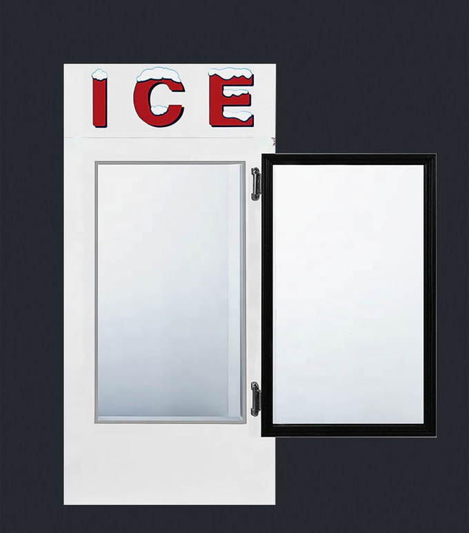 기울어진 전면과 자루에 넣어진 얼음 저장 용기 1699L 얼음 상인 냉장고 4