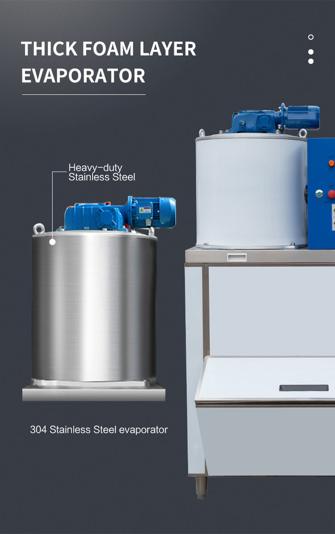 상업적인 R404a 발전기를 위한 공기 냉각 500kg 조각 제빙기 싱크대 3