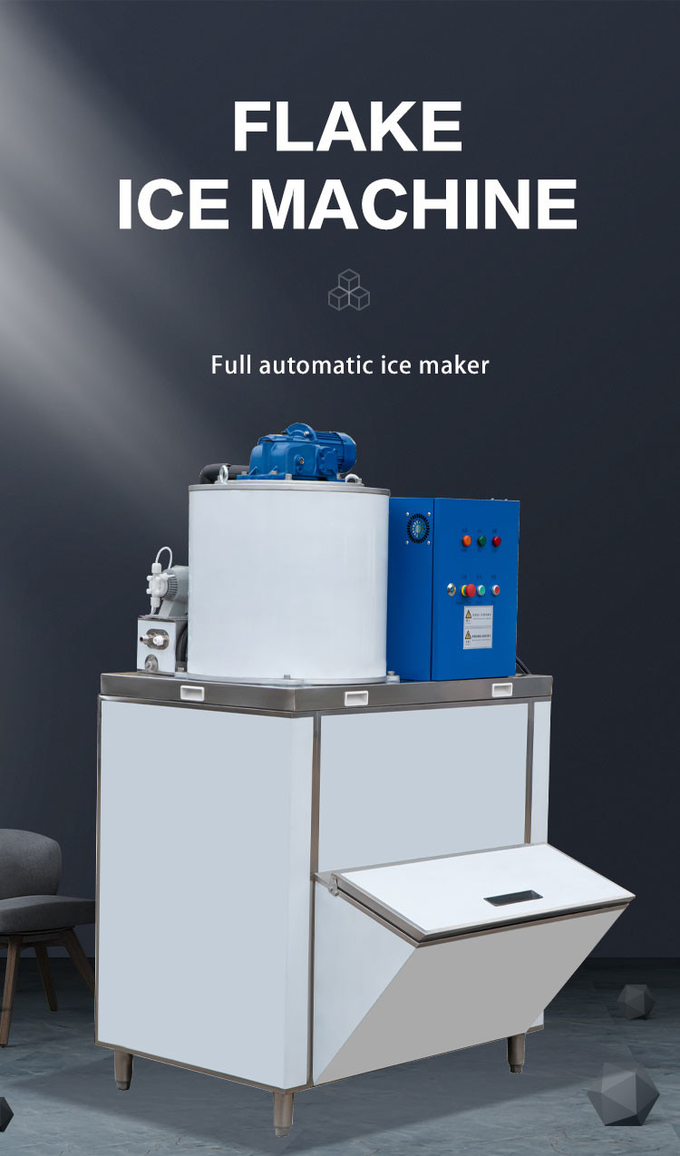 500kg/24H 상업용 플레이크 제빙기 완전 자동 R404A 얼음 면도기 스노우 콘 제조기 1
