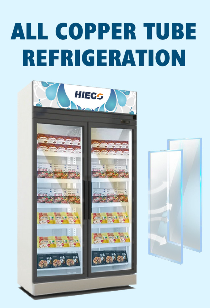 상업적 냉각 음료 냉장고 펩시 맥주는 유리문부착냉장고 1000L을 냉각시킵니다 4